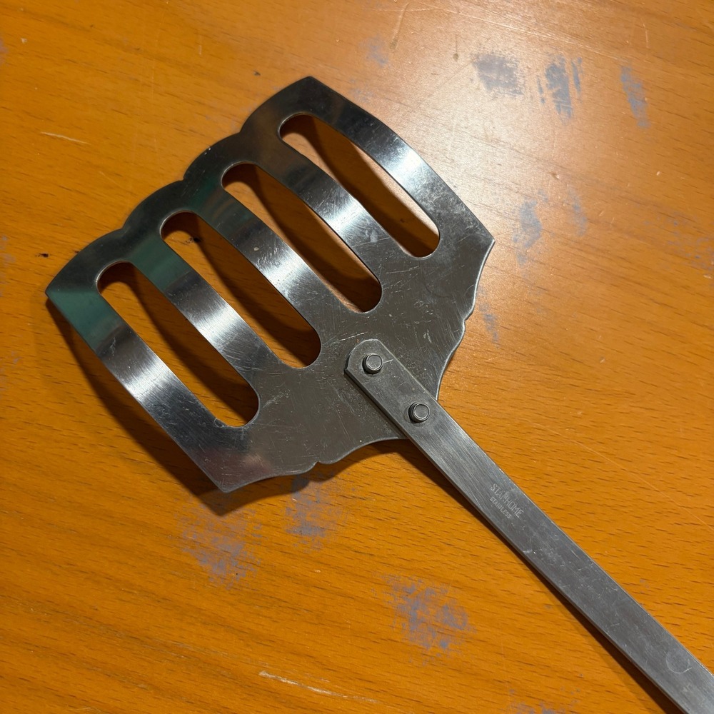 Vintage EUC Stanhome Stainless Steel Slotted Spatula Turner Bakelite Handle 13" - Picture 4 of 7
